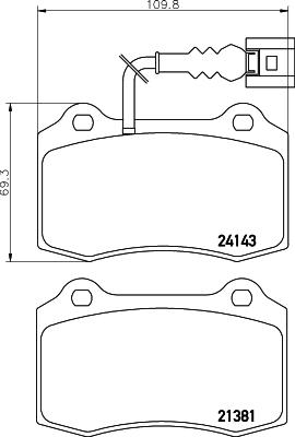 HELLA 8DB 355 011-741 - Kit pastiglie freno, Freno a disco autozon.pro