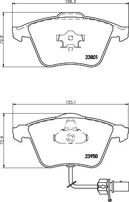 HELLA 8DB 355 011-711 - Kit pastiglie freno, Freno a disco autozon.pro