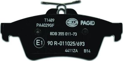 HELLA 8DB 355 011-731 - Kit pastiglie freno, Freno a disco autozon.pro