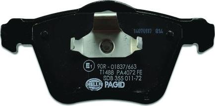 HELLA 8DB 355 011-721 - Kit pastiglie freno, Freno a disco autozon.pro