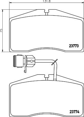 HELLA 8DB 355 018-491 - Kit pastiglie freno, Freno a disco autozon.pro