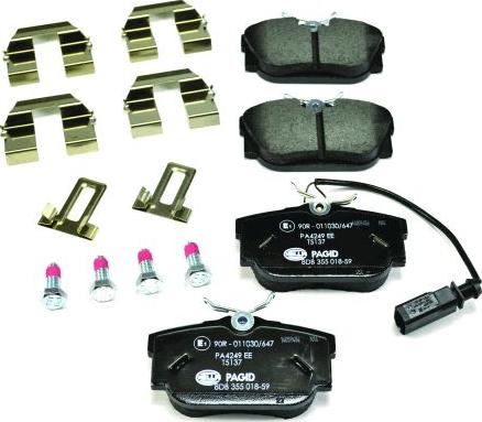 HELLA 8DB 355 018-591 - Kit pastiglie freno, Freno a disco autozon.pro