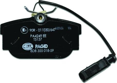 HELLA 8DB 355 018-591 - Kit pastiglie freno, Freno a disco autozon.pro