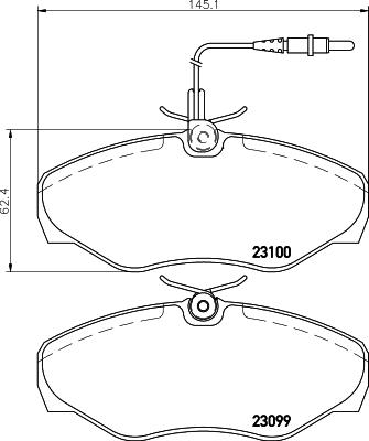 HELLA 8DB 355 018-501 - Kit pastiglie freno, Freno a disco autozon.pro