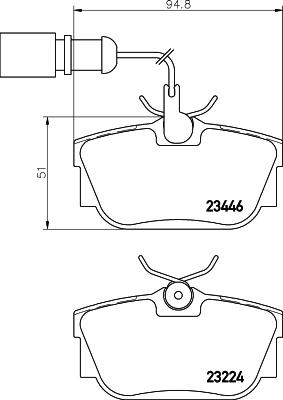 HELLA 8DB 355 018-571 - Kit pastiglie freno, Freno a disco autozon.pro