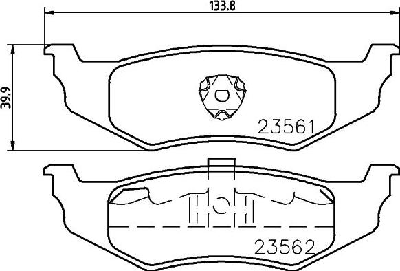 HELLA 8DB 355 018-661 - Kit pastiglie freno, Freno a disco autozon.pro