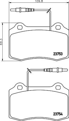 HELLA 8DB 355 018-631 - Kit pastiglie freno, Freno a disco autozon.pro