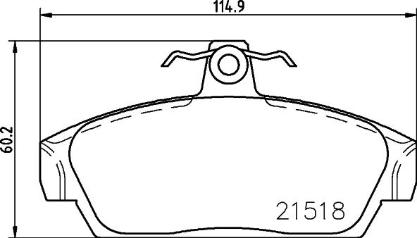 HELLA 8DB 355 018-081 - Kit pastiglie freno, Freno a disco autozon.pro