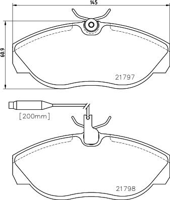 HELLA 8DB 355 018-141 - Kit pastiglie freno, Freno a disco autozon.pro