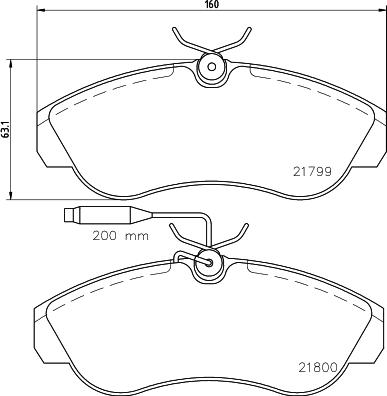 HELLA 8DB 355 018-151 - Kit pastiglie freno, Freno a disco autozon.pro