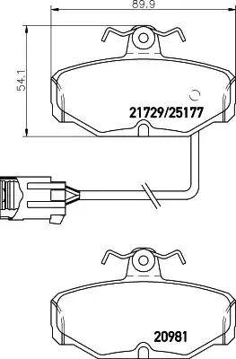 ABEX T6593 - Kit pastiglie freno, Freno a disco autozon.pro