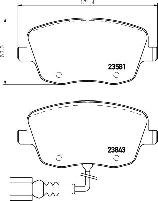 HELLA 8DB 355 018-811 - Kit pastiglie freno, Freno a disco autozon.pro