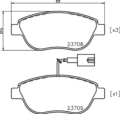 HELLA 8DB 355 018-831 - Kit pastiglie freno, Freno a disco autozon.pro