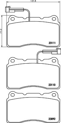 HELLA 8DB 355 018-361 - Kit pastiglie freno, Freno a disco autozon.pro