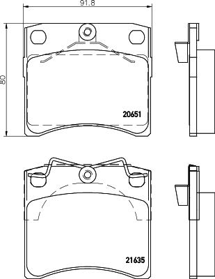 HELLA 8DB 355 018-381 - Kit pastiglie freno, Freno a disco autozon.pro