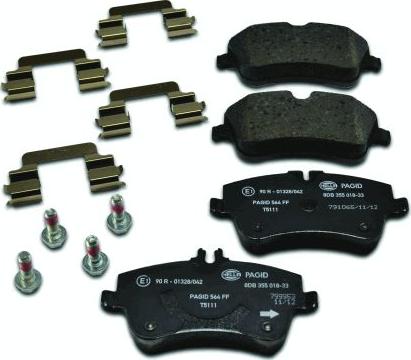 HELLA 8DB 355 018-331 - Kit pastiglie freno, Freno a disco autozon.pro