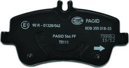 HELLA 8DB 355 018-331 - Kit pastiglie freno, Freno a disco autozon.pro