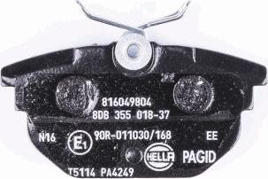 HELLA 8DB 355 018-371 - Kit pastiglie freno, Freno a disco autozon.pro