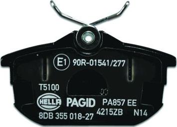 HELLA 8DB 355 018-271 - Kit pastiglie freno, Freno a disco autozon.pro