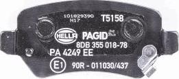 HELLA 8DB 355 018-781 - Kit pastiglie freno, Freno a disco autozon.pro