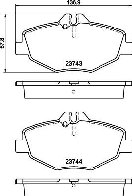 HELLA 8DB 355 018-731 - Kit pastiglie freno, Freno a disco autozon.pro