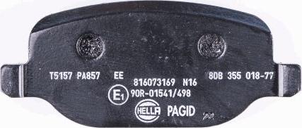 HELLA 8DB 355 018-771 - Kit pastiglie freno, Freno a disco autozon.pro