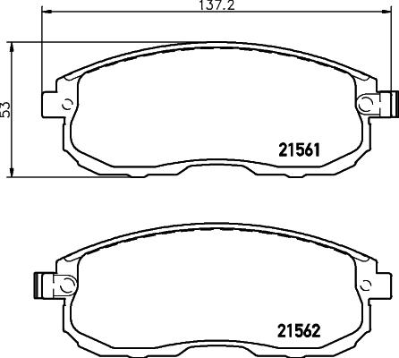 HELLA 8DB 355 013-991 - Kit pastiglie freno, Freno a disco autozon.pro