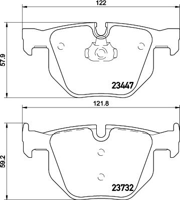 HELLA 8DB 355 013-941 - Kit pastiglie freno, Freno a disco autozon.pro