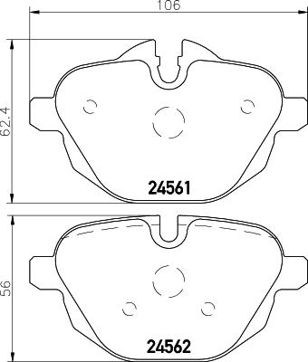 HELLA 8DB 355 013-921 - Kit pastiglie freno, Freno a disco autozon.pro