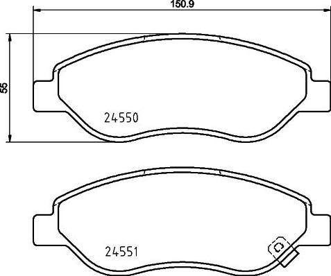 HELLA 8DB 355 013-401 - Kit pastiglie freno, Freno a disco autozon.pro