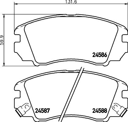 HELLA 8DB 355 013-521 - Kit pastiglie freno, Freno a disco autozon.pro