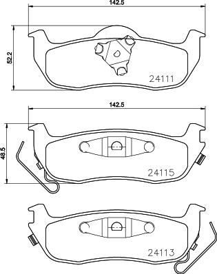 HELLA 8DB 355 013-681 - Kit pastiglie freno, Freno a disco autozon.pro