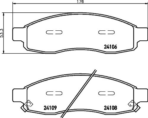 HELLA 8DB 355 013-671 - Kit pastiglie freno, Freno a disco autozon.pro