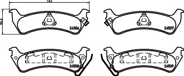 HELLA 8DB 355 013-091 - Kit pastiglie freno, Freno a disco autozon.pro