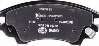 HELLA 8DB 355 013-041 - Kit pastiglie freno, Freno a disco autozon.pro