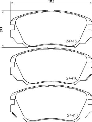 HELLA 8DB 355 013-051 - Kit pastiglie freno, Freno a disco autozon.pro