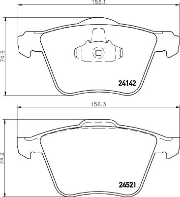 HELLA 8DB 355 013-001 - Kit pastiglie freno, Freno a disco autozon.pro