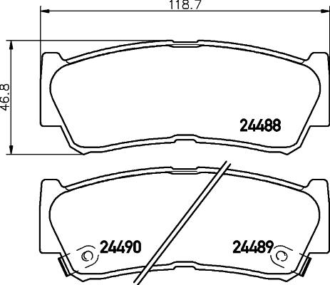 HELLA 8DB 355 013-081 - Kit pastiglie freno, Freno a disco autozon.pro