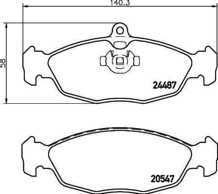 HELLA 8DB 355 013-031 - Kit pastiglie freno, Freno a disco autozon.pro