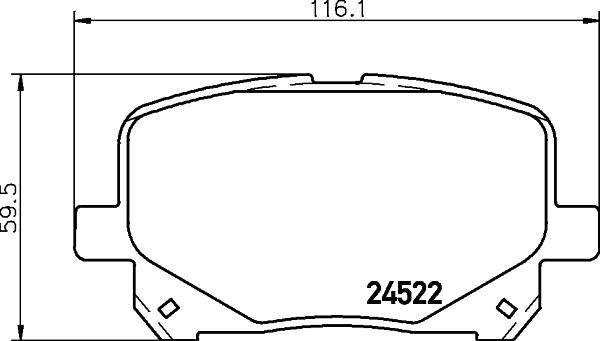 HELLA 8DB 355 013-161 - Kit pastiglie freno, Freno a disco autozon.pro