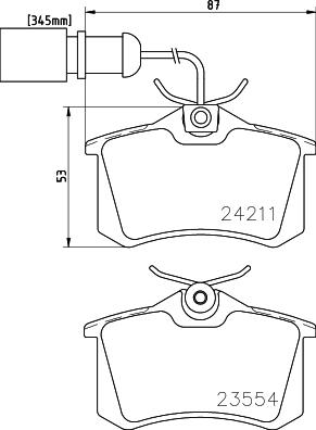 HELLA 8DB 355 013-131 - Kit pastiglie freno, Freno a disco autozon.pro