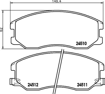 HELLA 8DB 355 013-121 - Kit pastiglie freno, Freno a disco autozon.pro