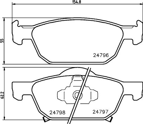 HELLA 8DB 355 013-891 - Kit pastiglie freno, Freno a disco autozon.pro