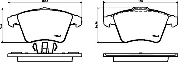 HELLA 8DB 355 013-811 - Kit pastiglie freno, Freno a disco autozon.pro