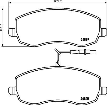 HELLA 8DB 355 013-871 - Kit pastiglie freno, Freno a disco autozon.pro