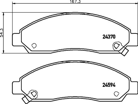 HELLA 8DB 355 013-291 - Kit pastiglie freno, Freno a disco autozon.pro