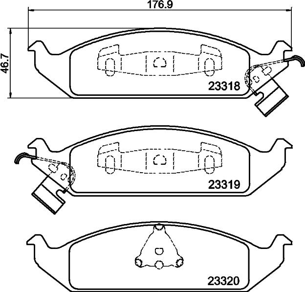 HELLA 8DB 355 013-281 - Kit pastiglie freno, Freno a disco autozon.pro