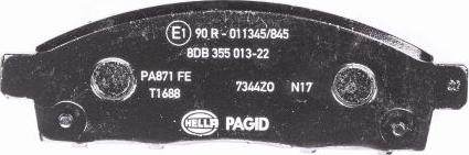 HELLA 8DB 355 013-221 - Kit pastiglie freno, Freno a disco autozon.pro