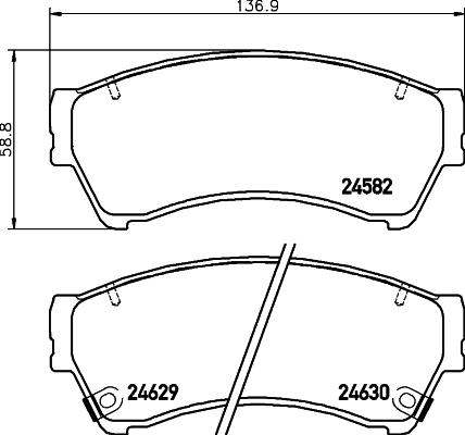 HELLA 8DB 355 013-761 - Kit pastiglie freno, Freno a disco autozon.pro