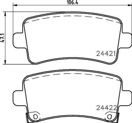 HELLA 8DB 355 012-991 - Kit pastiglie freno, Freno a disco autozon.pro